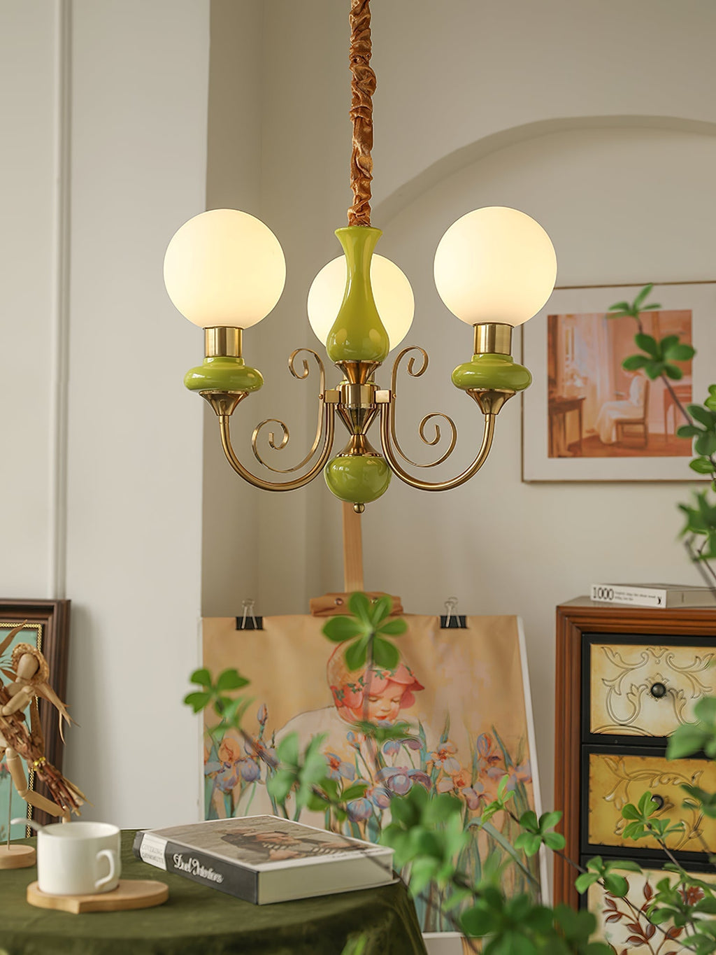Lampadario in Vetro Onice Evsolia Nordic Art