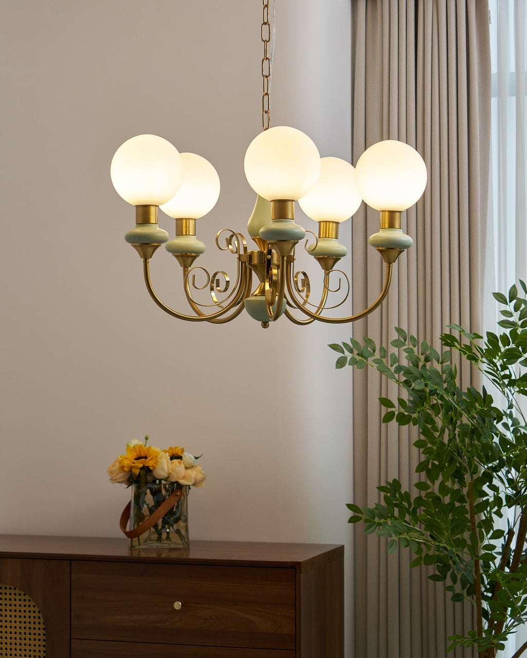 Lampadario in Vetro Onice Evsolia Nordic Art