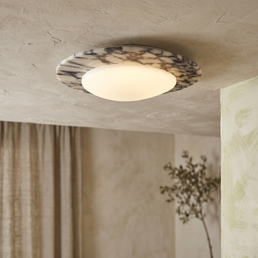 Lampada da soffitto Emma in marmo