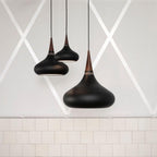 Eldara Lampada a Sospensione in Alluminio e Legno Industriale