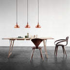 Eldara Lampada a Sospensione in Alluminio e Legno Industriale