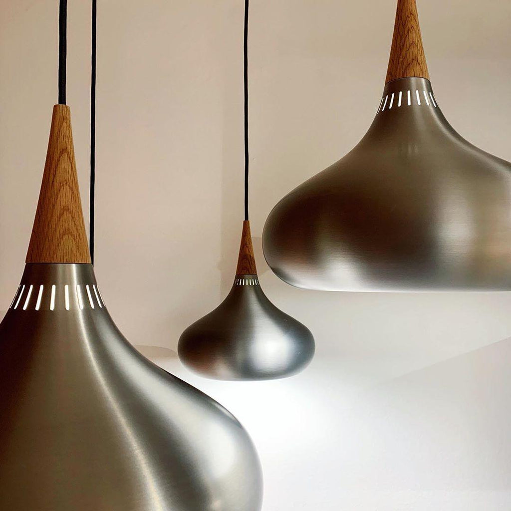 Eldara Lampada a Sospensione in Alluminio e Legno Industriale
