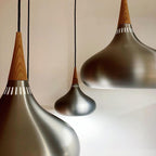 Eldara Lampada a Sospensione in Alluminio e Legno Industriale