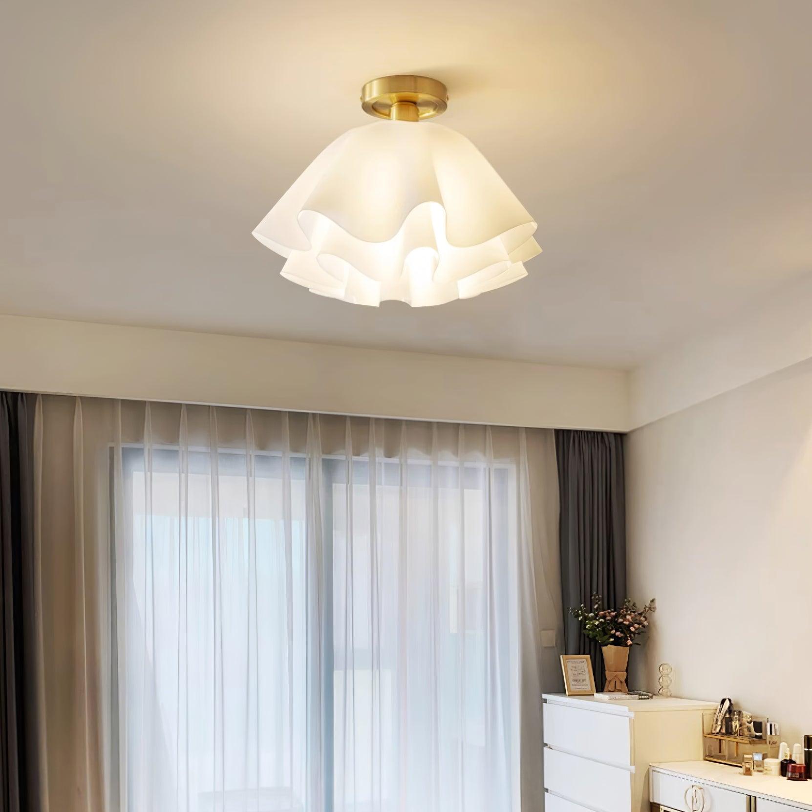 Orizo Lampada da soffitto – Rame – Oro – Ø40/Ø50 cm – Design elegante per soggiorno e camera da letto