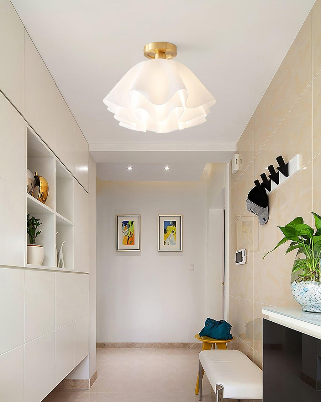 Orizo Lampada da soffitto – Rame – Oro – Ø40/Ø50 cm – Design elegante per soggiorno e camera da letto