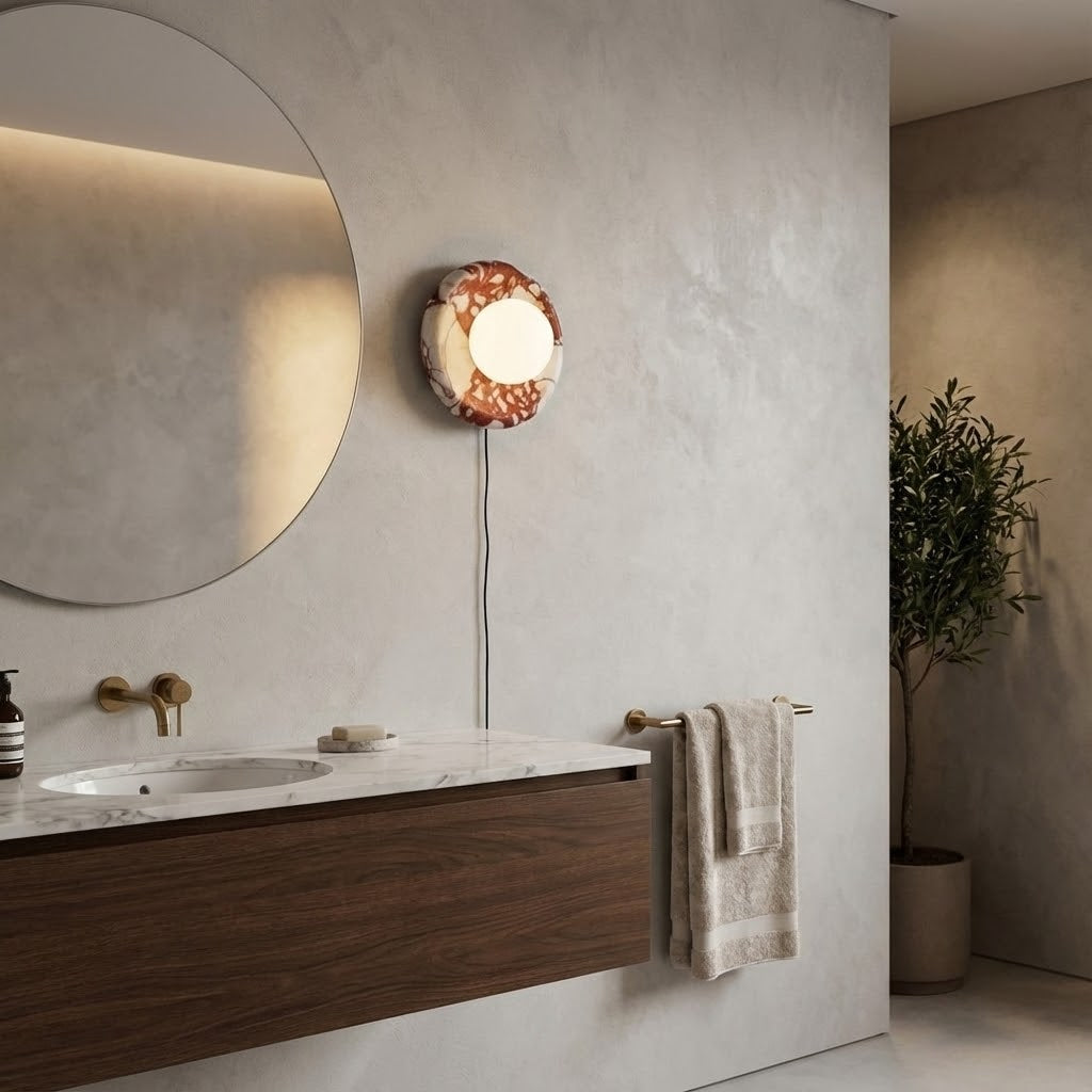 Applique Orli in Marmo Rosso
