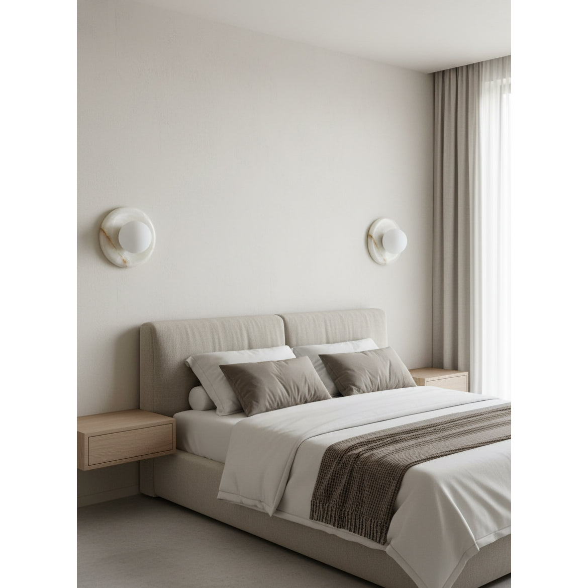 Applique Orli in Onice Bianco