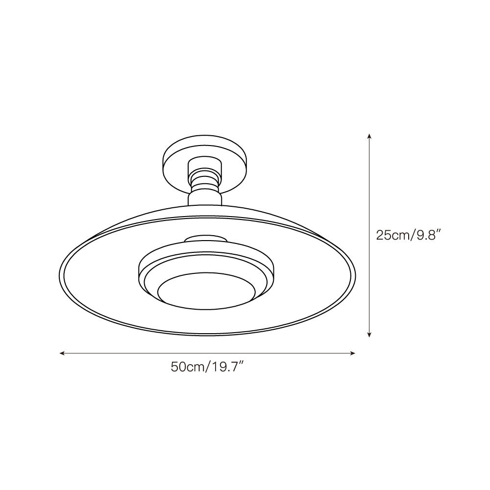 Lampada da soffitto a pannello piatto stile coperchio di pentola