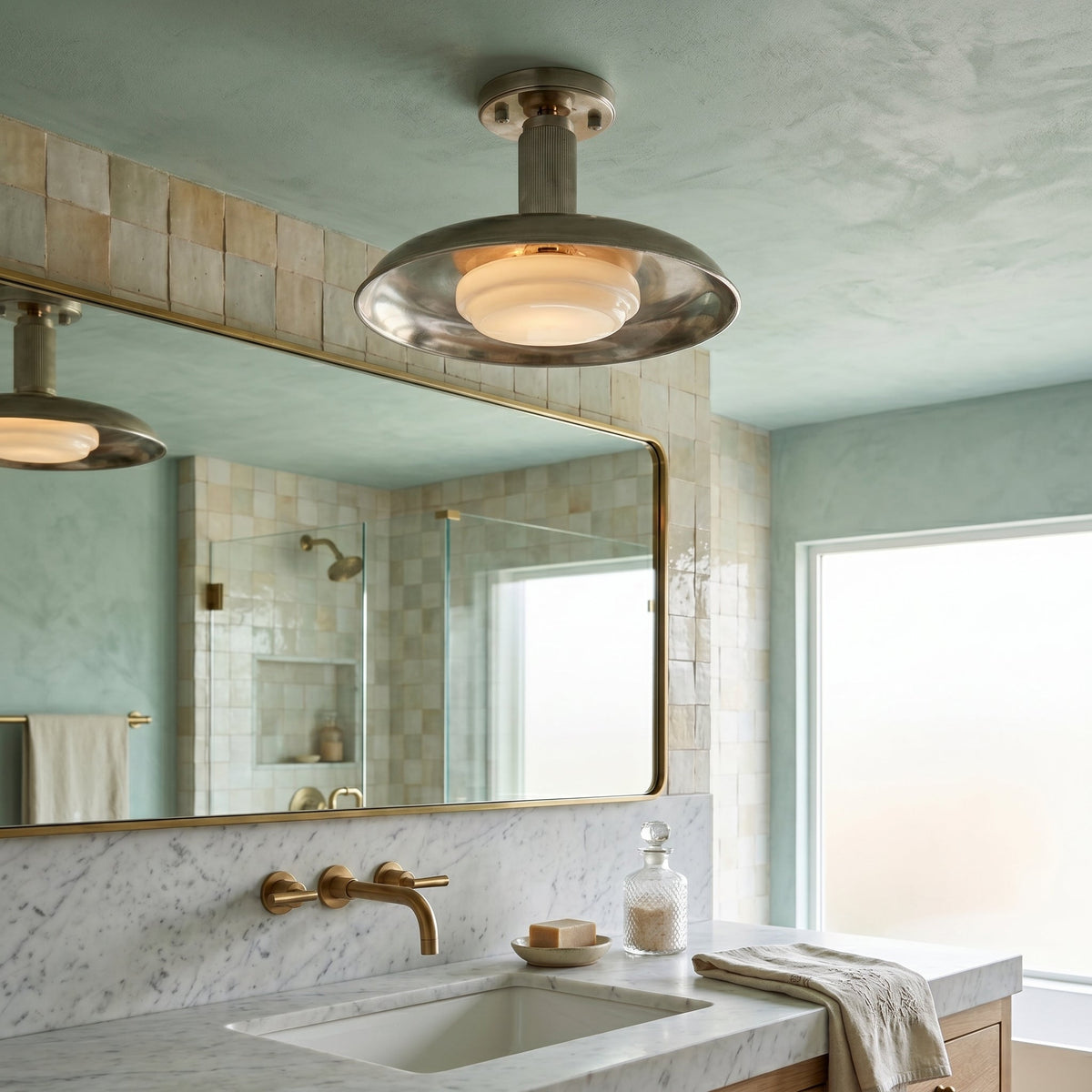 Lampada da soffitto a pannello piatto stile coperchio di pentola
