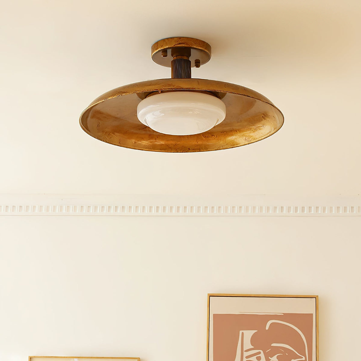 Lampada da soffitto a pannello piatto stile coperchio di pentola