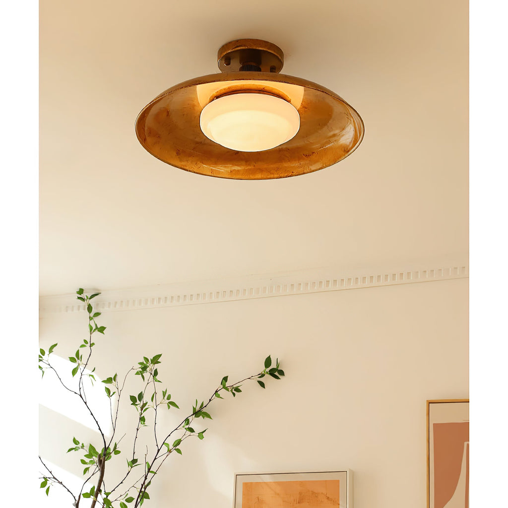 Lampada da soffitto a pannello piatto stile coperchio di pentola