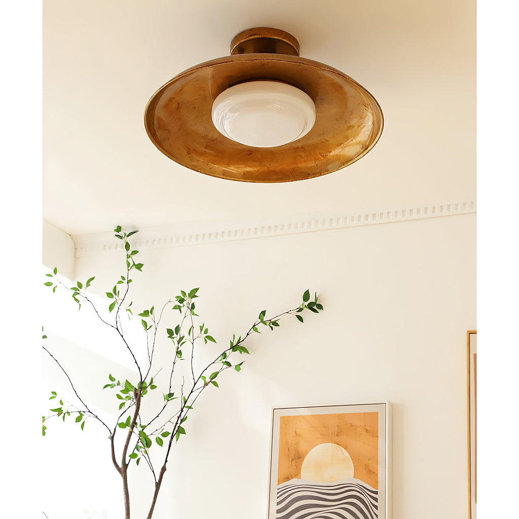 Lampada da soffitto a pannello piatto stile coperchio di pentola