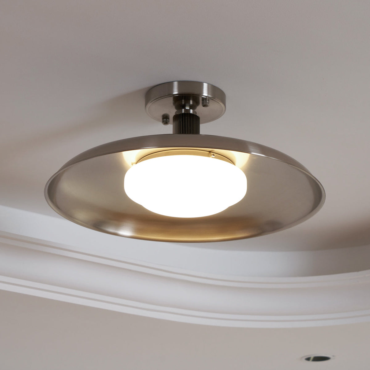 Lampada da soffitto a pannello piatto stile coperchio di pentola