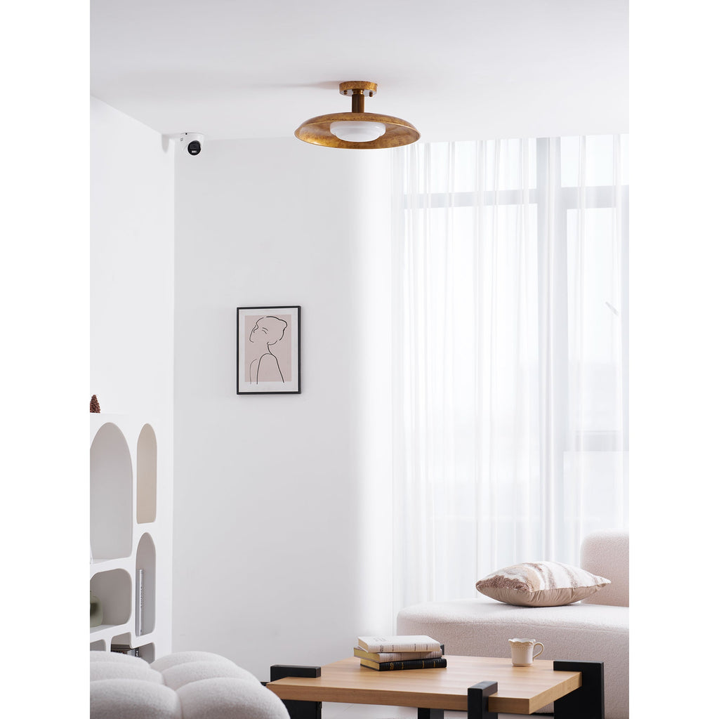 Lampada da soffitto a pannello piatto stile coperchio di pentola