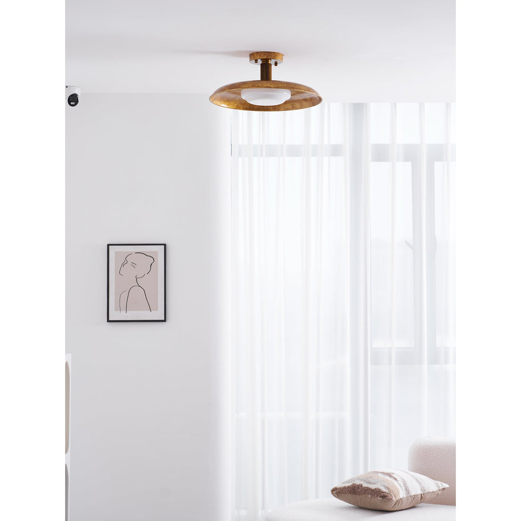 Lampada da soffitto a pannello piatto stile coperchio di pentola
