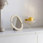 Specchio con Cornice in Legno Ovale