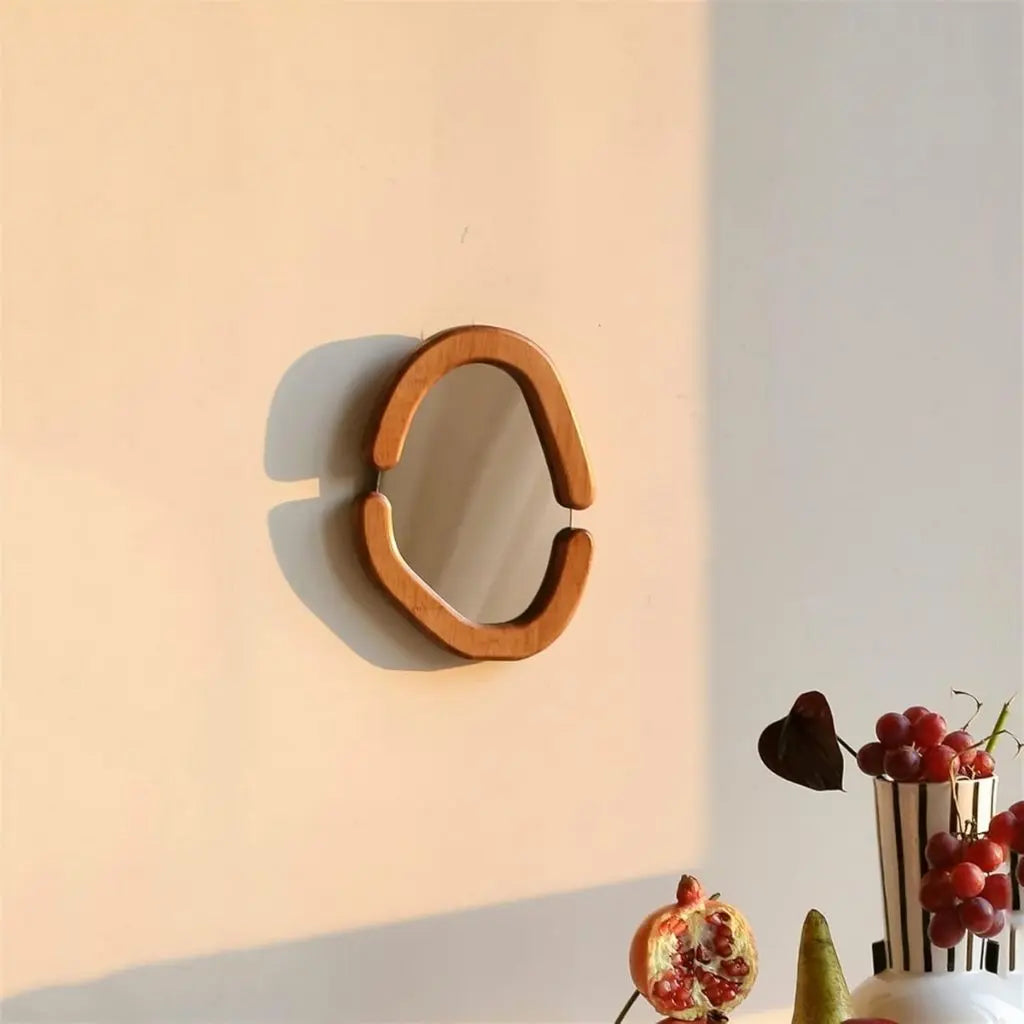 Specchio con Cornice in Legno Ovale