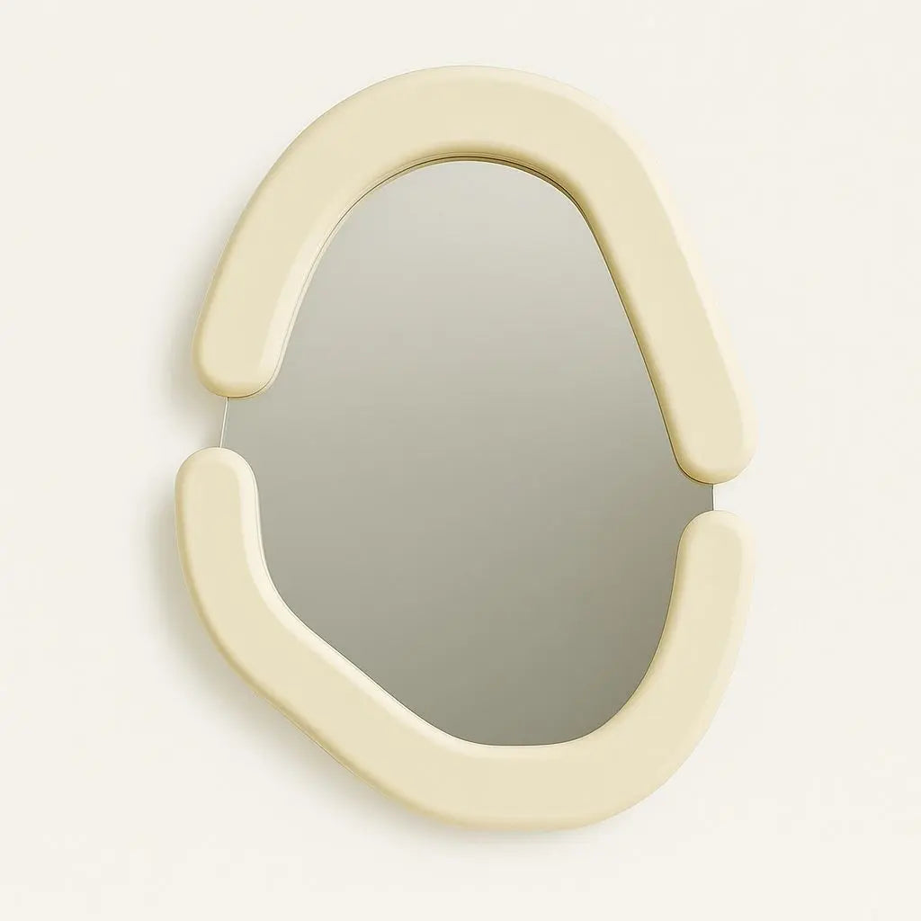 Specchio con Cornice in Legno Ovale