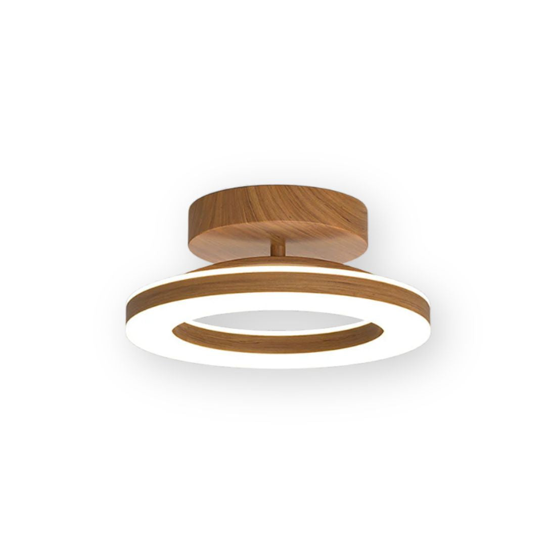 Ovelle Lampada da soffitto – Metallo/Acrilico – Legno caldo – Ø 20/30 cm – Design ad anello aperto per soggiorno