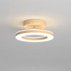 Ovelle Lampada da soffitto – Metallo/Acrilico – Legno caldo – Ø 20/30 cm – Design ad anello aperto per soggiorno