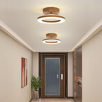 Ovelle Lampada da soffitto – Metallo/Acrilico – Legno caldo – Ø 20/30 cm – Design ad anello aperto per soggiorno