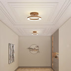Ovelle Lampada da soffitto – Metallo/Acrilico – Legno caldo – Ø 20/30 cm – Design ad anello aperto per soggiorno
