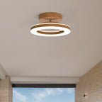 Ovelle Lampada da soffitto – Metallo/Acrilico – Legno caldo – Ø 20/30 cm – Design ad anello aperto per soggiorno