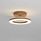 Ovelle Lampada da soffitto – Metallo/Acrilico – Legno caldo – Ø 20/30 cm – Design ad anello aperto per soggiorno