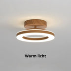 Ovelle Lampada da soffitto – Metallo/Acrilico – Legno caldo – Ø 20/30 cm – Design ad anello aperto per soggiorno