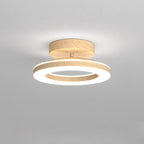Ovelle Lampada da soffitto – Metallo/Acrilico – Legno caldo – Ø 20/30 cm – Design ad anello aperto per soggiorno