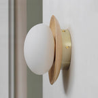 Lampada da parete in legno Ozon – Legno – Naturale – Ø 30 cm – Minimalista