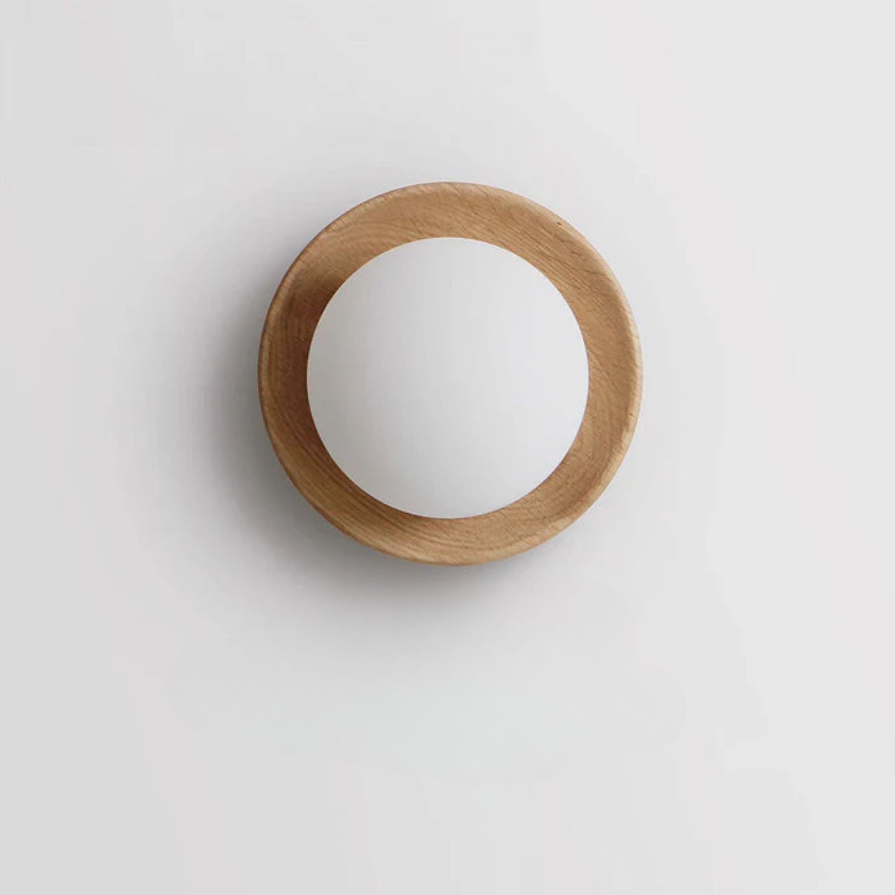 Lampada da parete in legno Ozon – Legno – Naturale – Ø 30 cm – Minimalista