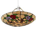 Lampadario Tiffany Facile da Montare con Libellula Rossa e Lilla