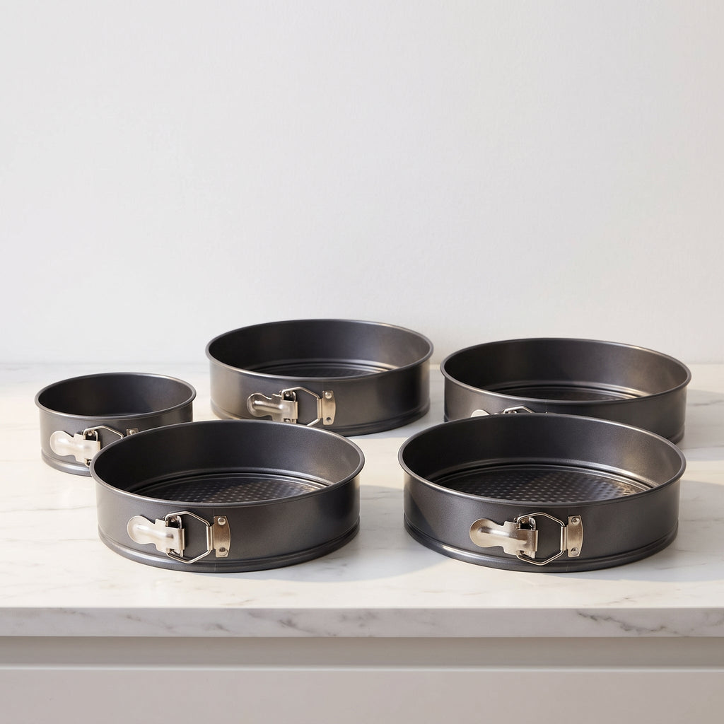 Set di 4 Stampo a Molla Krumble – Stampo Rotondo di 12, 18, 24 e 26 cm