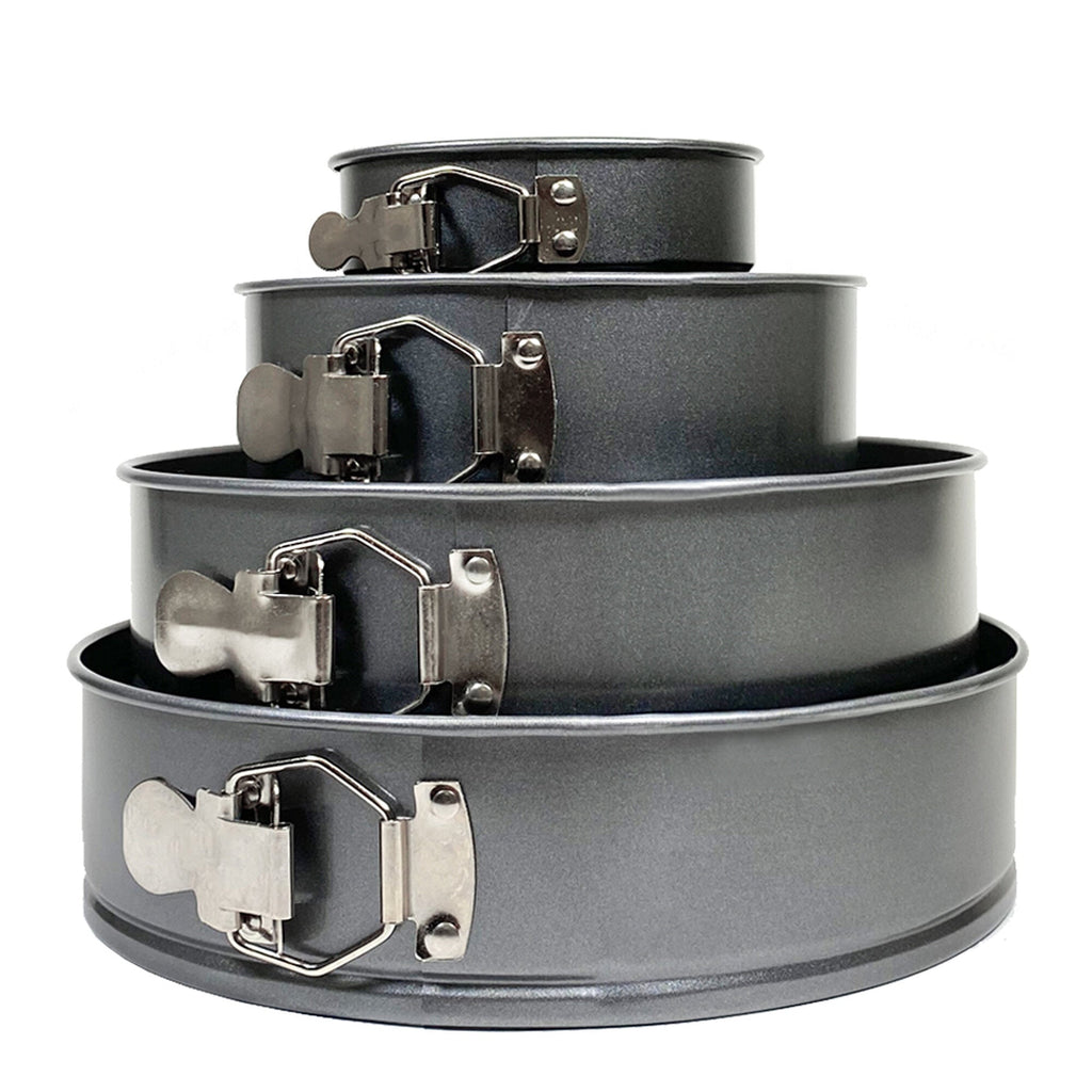 Set di 4 Stampo a Molla Krumble – Stampo Rotondo di 12, 18, 24 e 26 cm