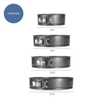 Set di 4 Stampo a Molla Krumble – Stampo Rotondo di 12, 18, 24 e 26 cm