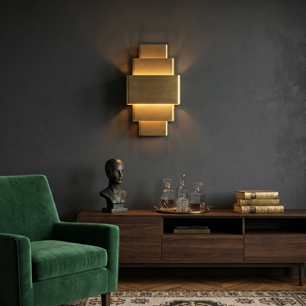 Lampada da Parete in Ottone Sofia