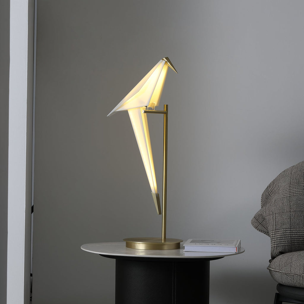 Lampada da Tavolo a Forma di Gru di Carta