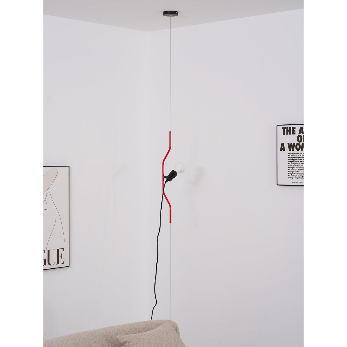 Lampada a Cavo Tensionato da Pavimento a Soffitto – Faro Regolabile