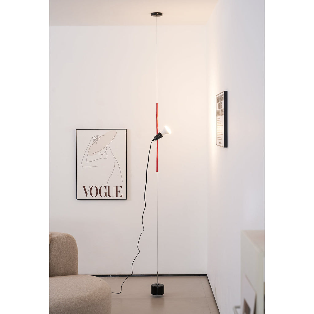 Lampada a Cavo Tensionato da Pavimento a Soffitto – Faro Regolabile