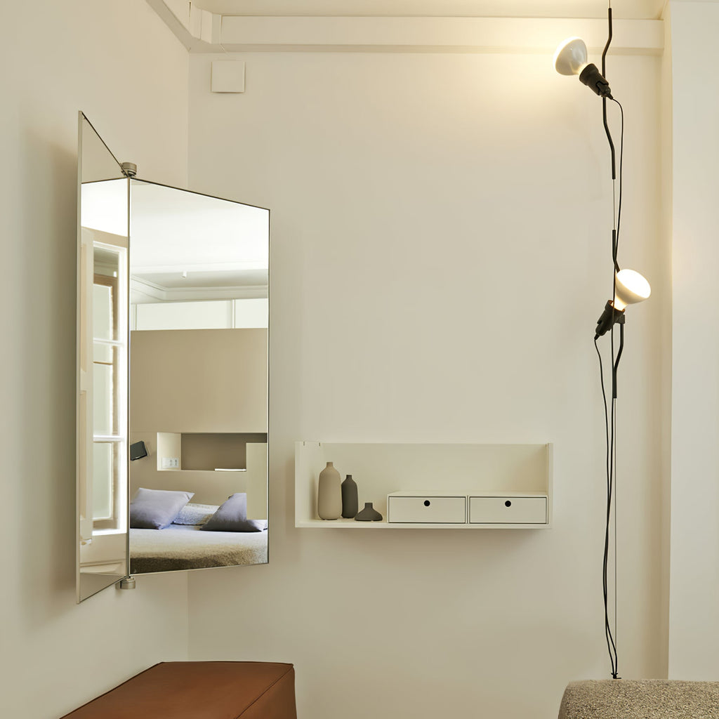 Lampada a Cavo Tensionato da Pavimento a Soffitto – Faro Regolabile