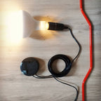 Lampada a Cavo Tensionato da Pavimento a Soffitto – Faro Regolabile