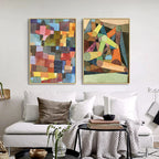 Paul Klee Quadro – Stampa su tela – Colorato – 60×90 cm – Arte Moderna Astratta per il soggiorno