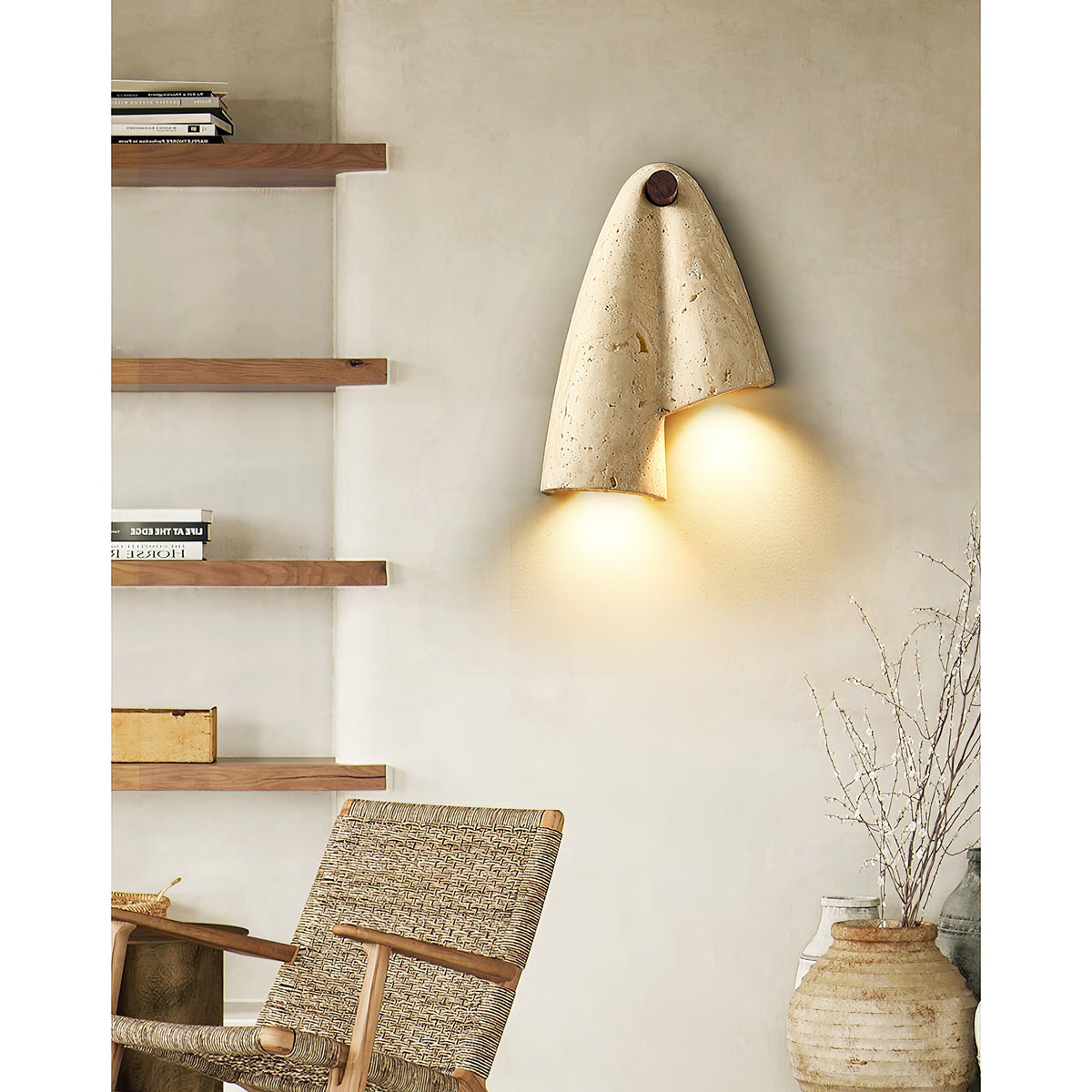Lampada da Parete in Travertino Pearlmont