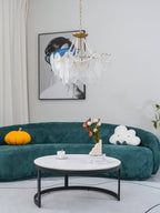 Lampadario in vetro perle