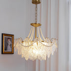 Lampadario in vetro perle