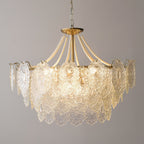 Lampadario in vetro perle