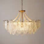 Lampadario in vetro perle