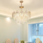 Lampadario in vetro perle