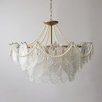 Lampadario in vetro perle